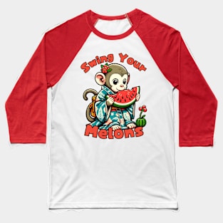 Watermelon monkey Baseball T-Shirt